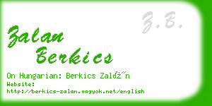 zalan berkics business card